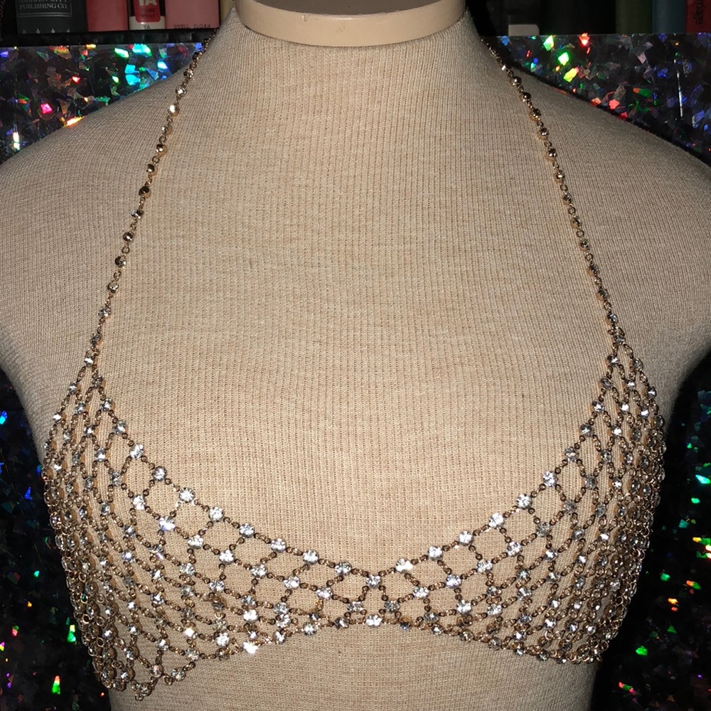Crystal Bralette / Diamond Bralette (Gold)